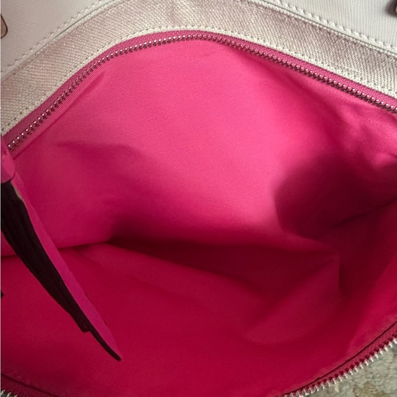 Coach Beige and Pink Canvas/leather Weekender Tote 20x15 Includes Triple hangtag - Picture 4 of 15